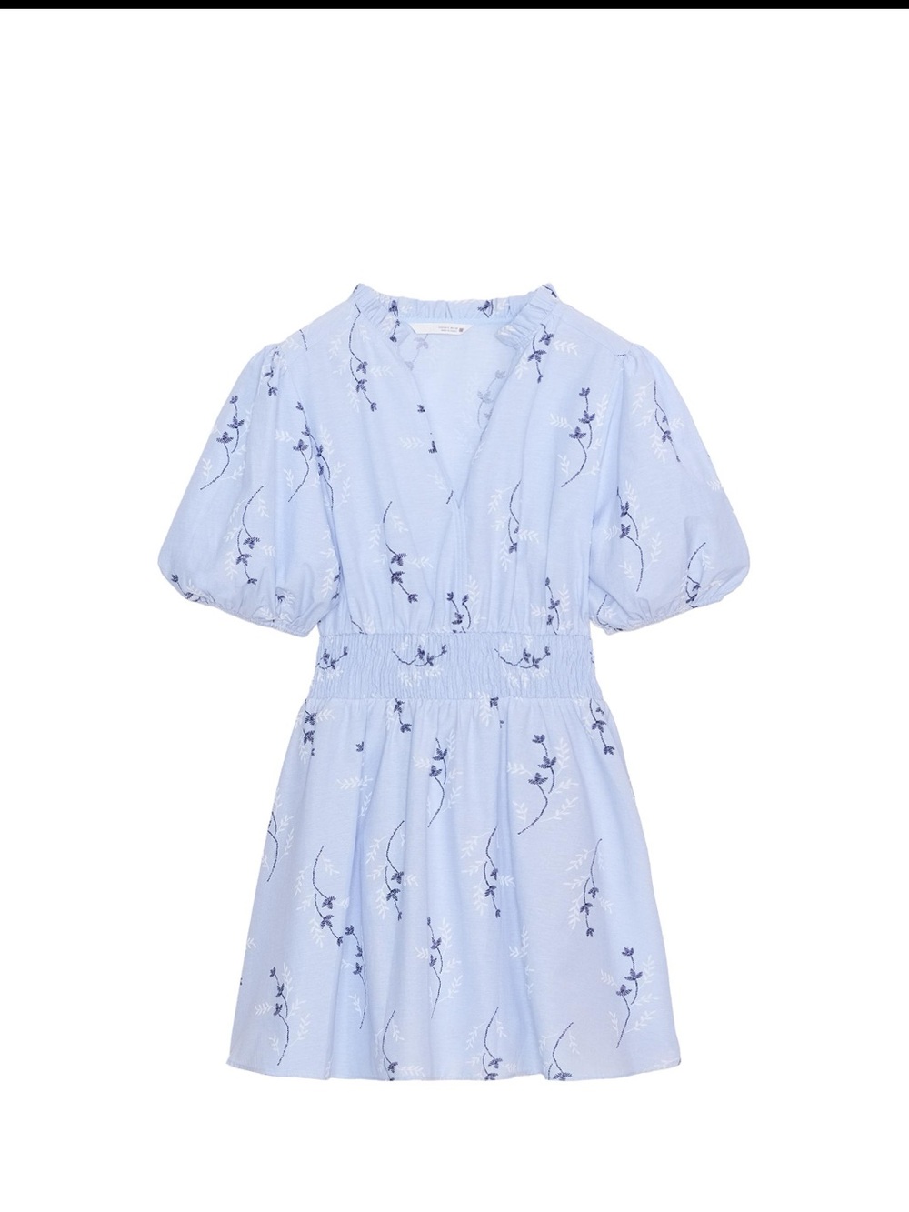 Zara embroidered printed dress